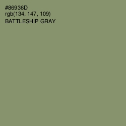 #86936D - Battleship Gray Color Image